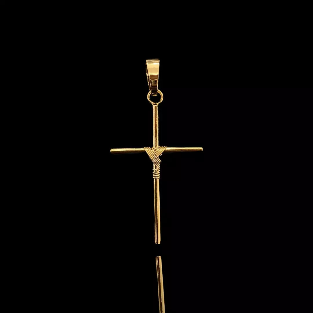 PINGENTE CRUZ BANHADO A OURO 18K