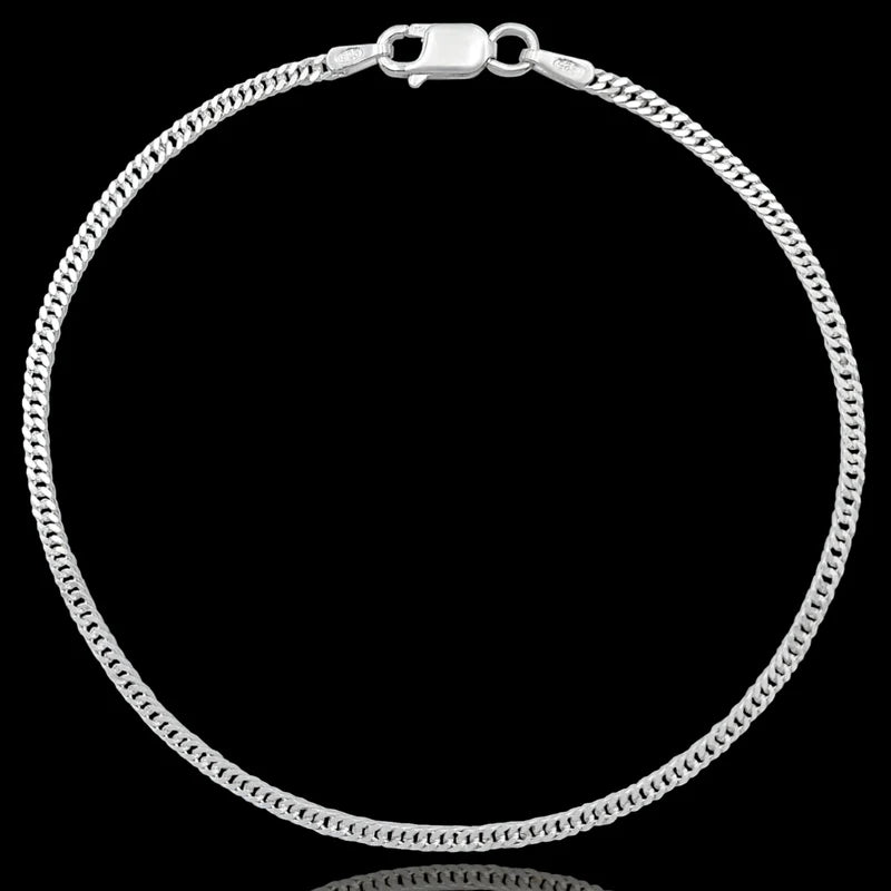 PULSEIRA GRUMET ELO DUPLO 2MM - PRATA 925