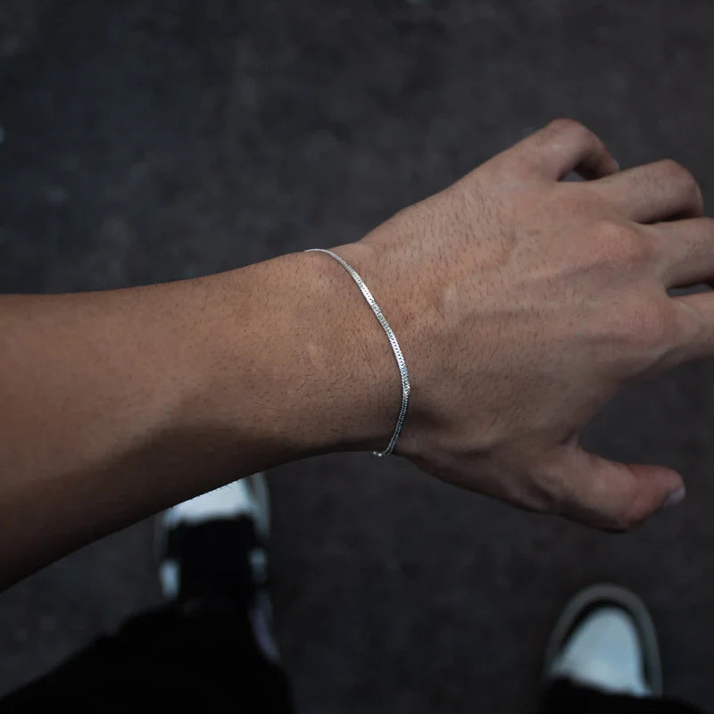 PULSEIRA GRUMET ELO DUPLO 2MM - PRATA 925