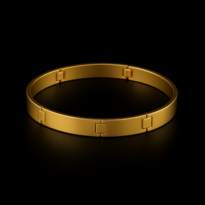 BRACELETE LISO 5MM - BANHADO A OURO 18K