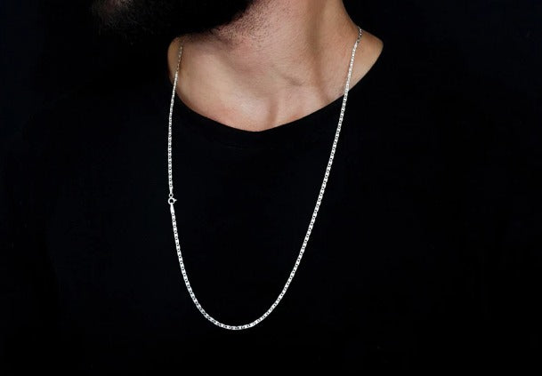 CORRENTE PIASTRINE 3MM - PRATA 925