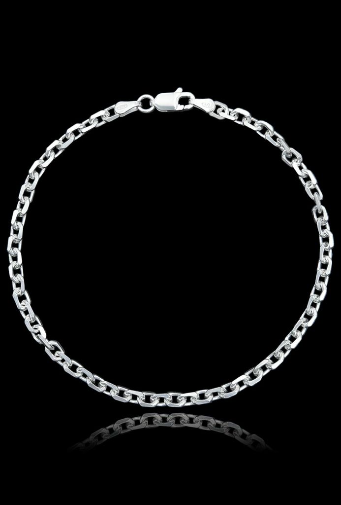 PULSEIRA CADEADO (2MM) - PRATA 925