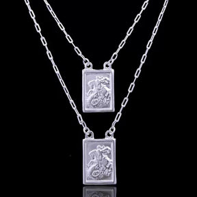 ESCAPULÁRIO SÃO JORGE (1,2MM) - 70CM - PRATA 925