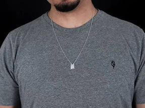 ESCAPULÁRIO SÃO JORGE (1,2MM) - 70CM - PRATA 925