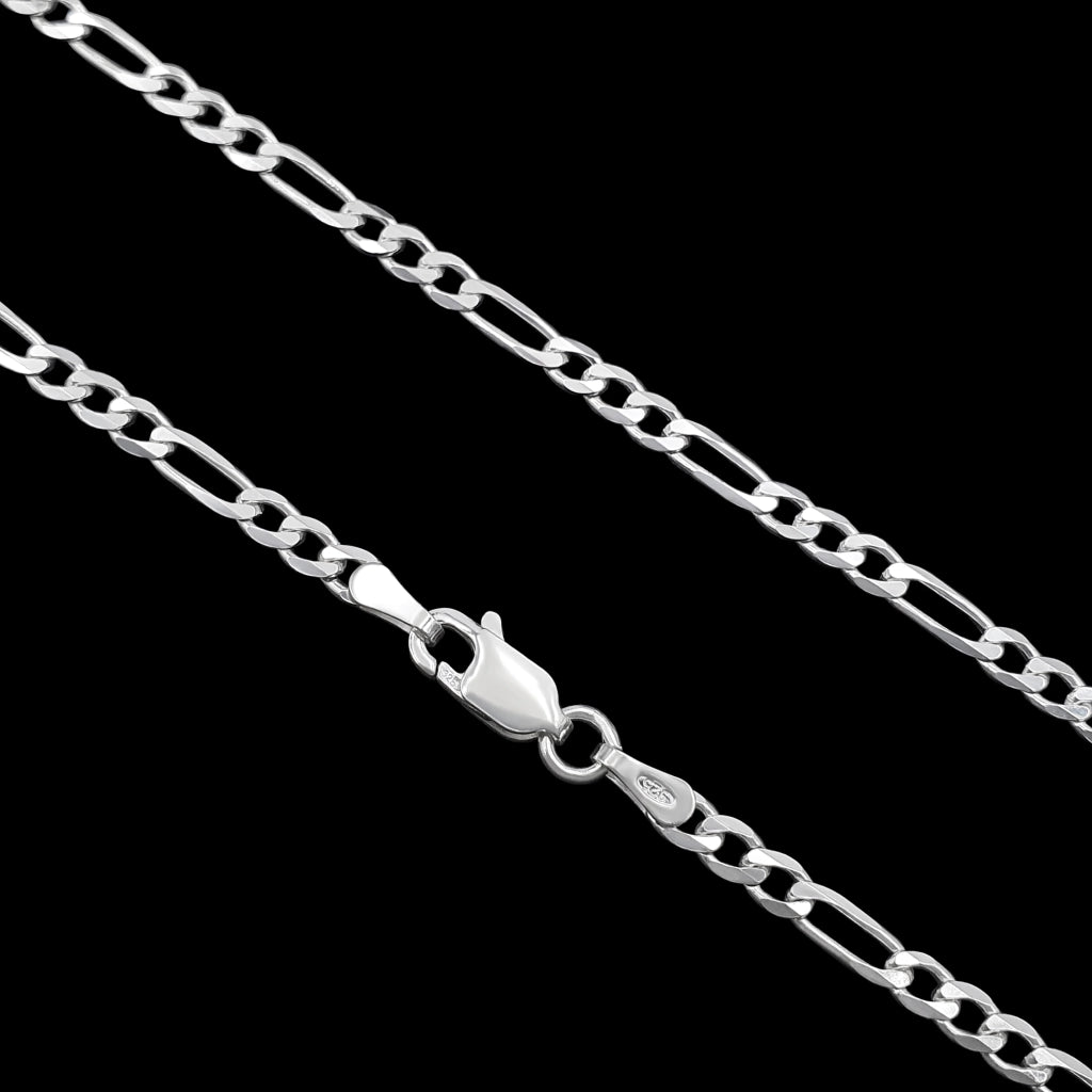 CORRENTE 3X1 FÍGARO 2MM - PRATA 925