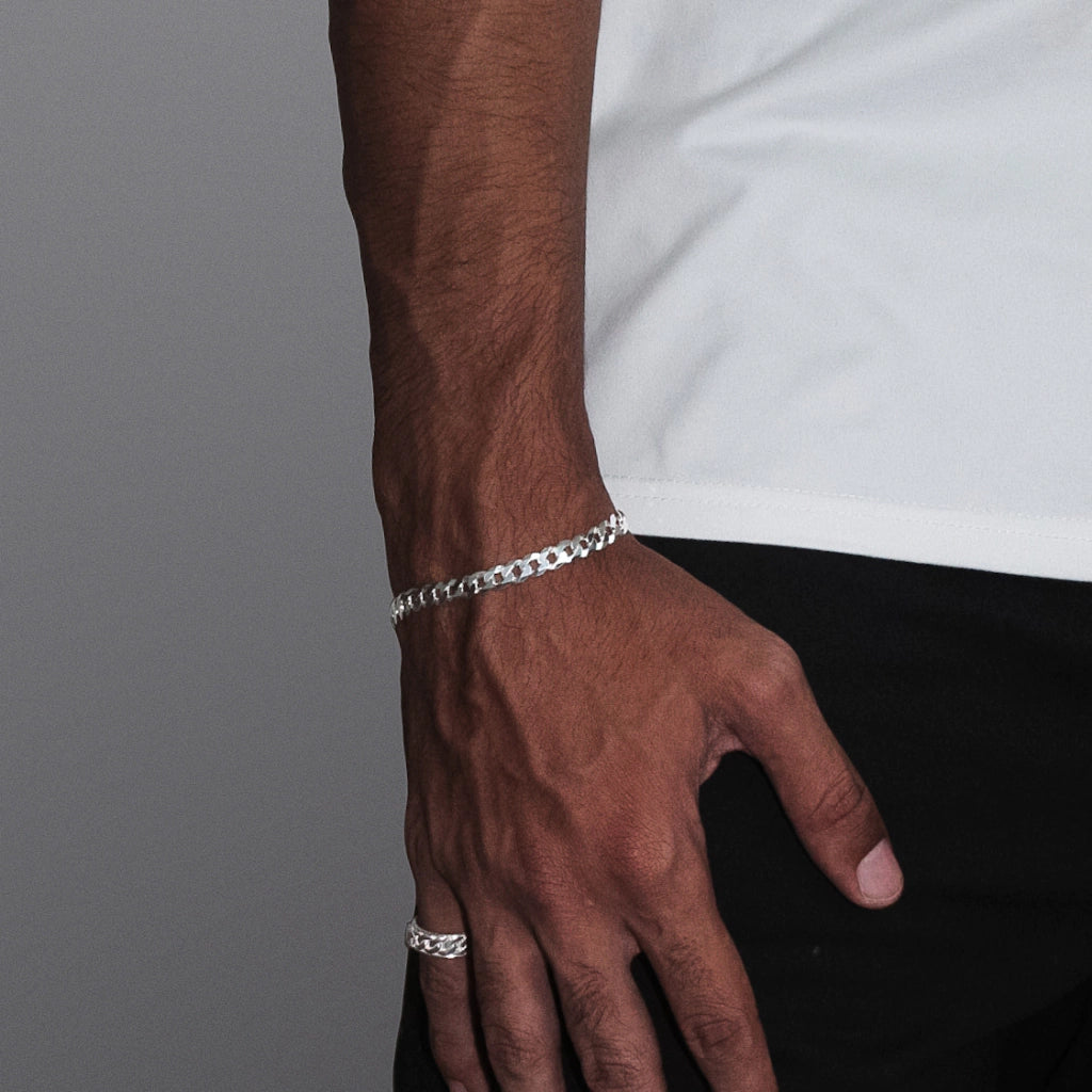 PULSEIRA GRUMET ESCAMA (5MM) - PRATA 925