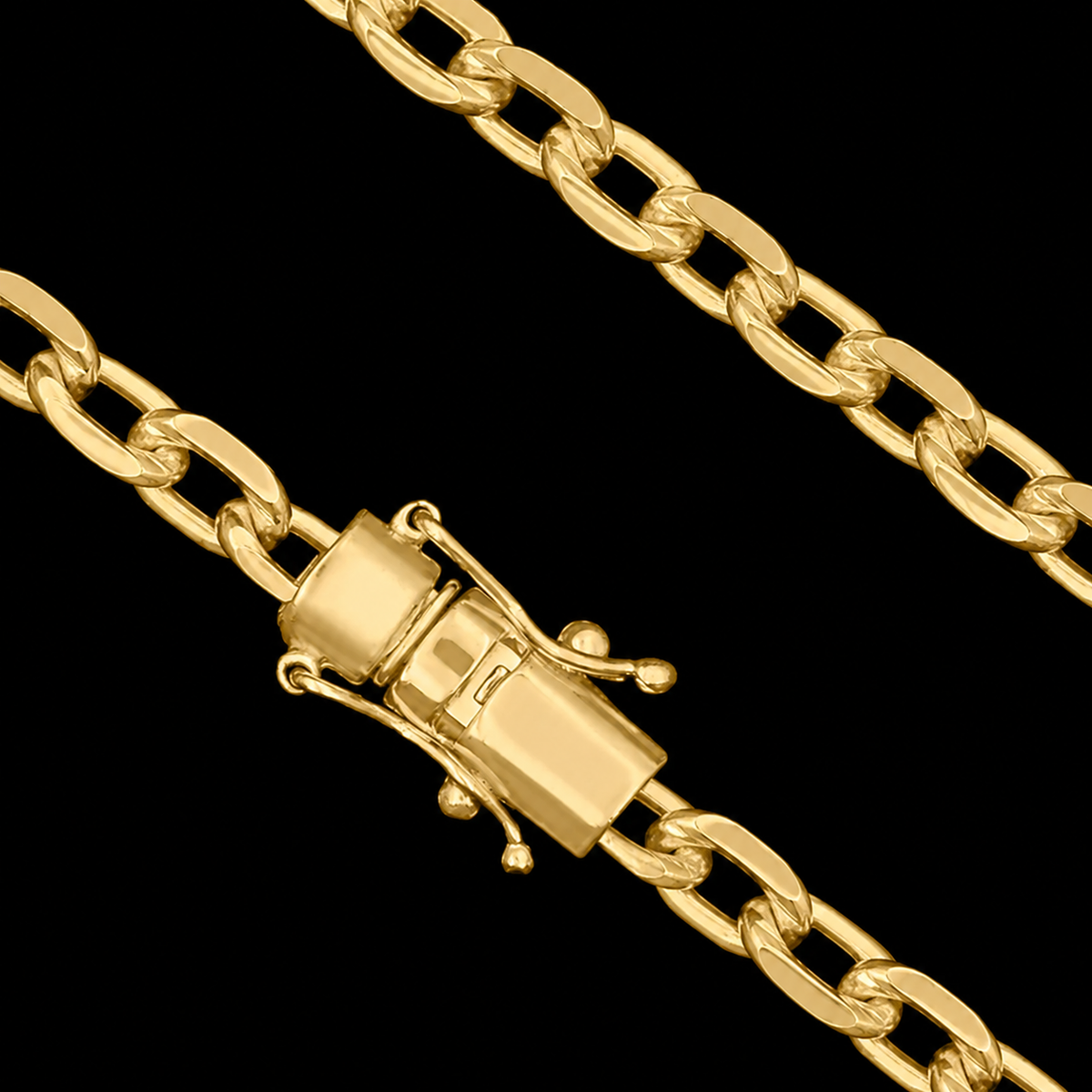 Corrente Cartier Cadeado 6mm Banhado a Ouro 18k