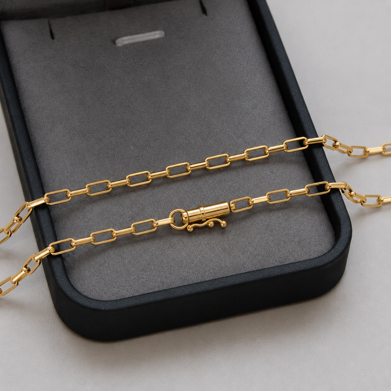 CORRENTE TIJOLINHO 2MM - BANHADA A OURO 18K