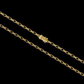 CORRENTE TIJOLINHO 5MM - BANHADO A OURO 18K