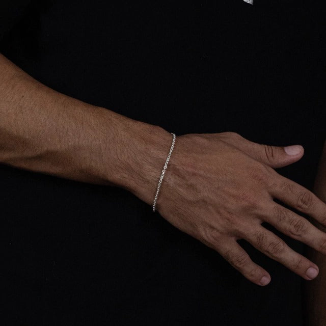 PULSEIRA CARTIE CADEADO (1,5MM) - PRATA 925