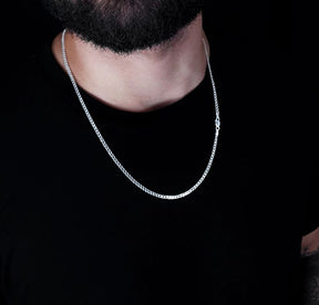 CORRENTE GRUMET ESCAMA 3MM - PRATA 925