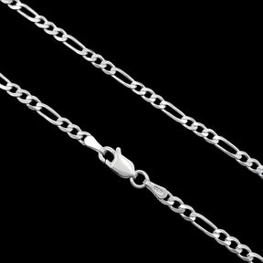 CORRENTE 3X1 FÍGARO 3MM - PRATA 925