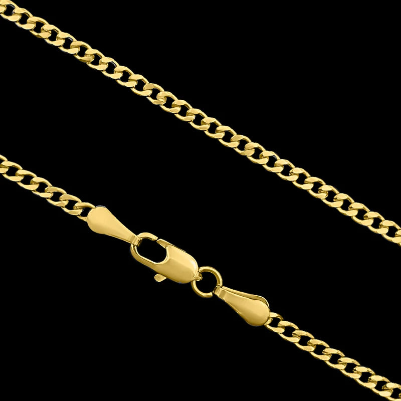 CORRENTE GRUMET 3MM - BANHADO A OURO 18K