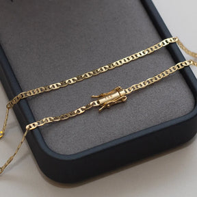 CORRENTE PIASTRINE 4MM - BANHADO A OURO 18K