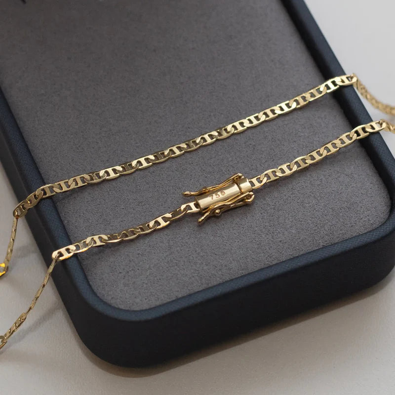 CORRENTE PIASTRINE 4MM - BANHADO A OURO 18K