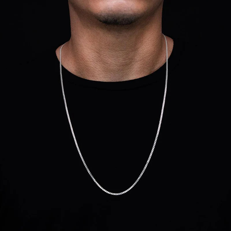 CORRENTE GRUMET ESCAMA 2MM - PRATA 925