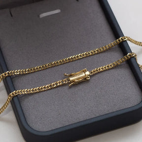 CORRENTE GRUMET DUPLO 3MM BANHADO A OURO 18k