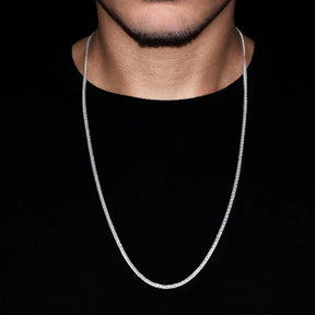 CORRENTE GRUMET ELO DUPLO 3MM - PRATA 925