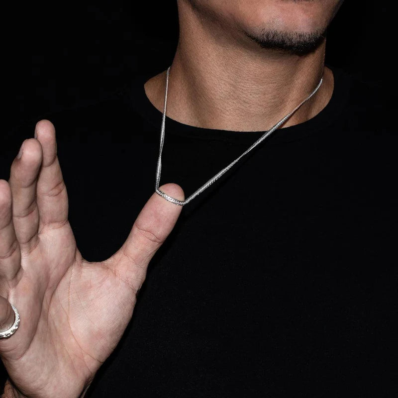 CORRENTE GRUMET ELO DUPLO 3MM - PRATA 925