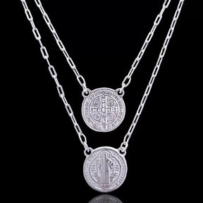 ESCAPULÁRIO SÃO BENTO (1,2MM) - 70CM - PRATA925