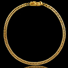 PULSEIRA GRUMET DUPLA 3MM - BANHADO A OURO 18K