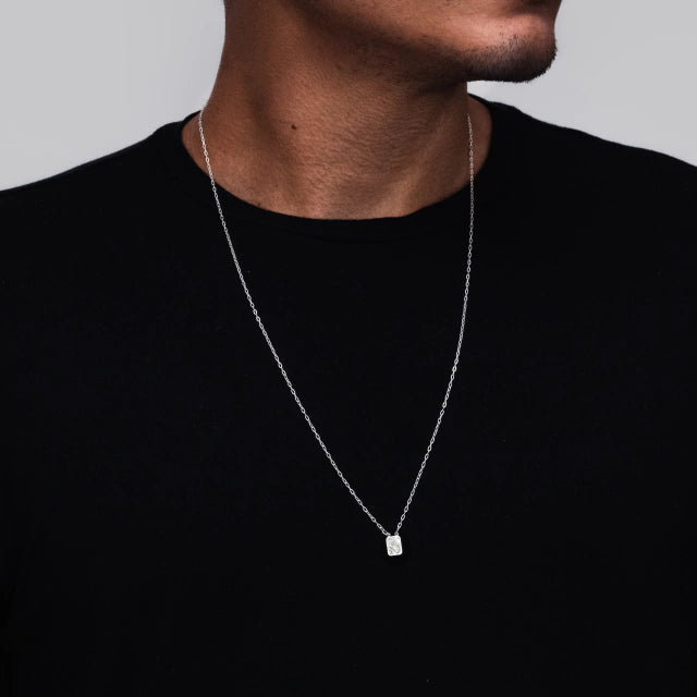 ESCAPULÁRIO JESUS CRISTO E NOSSA SRA. CARMO P (1MM) - 70CM - PRATA 925