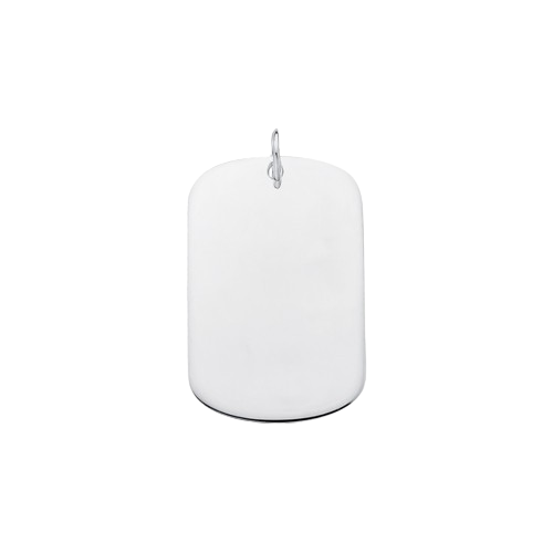 PINGENTE PLACA (1,8CM) - PRATA 925