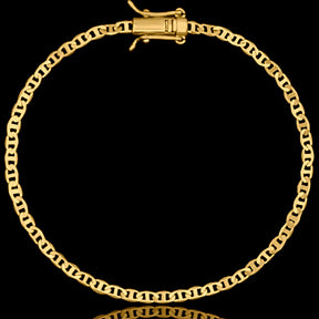 PULSEIRA PIASTRINE 4MM - BANHADA A OURO 18K