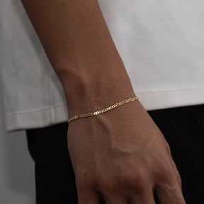 PULSEIRA PIASTRINE 4MM - BANHADA A OURO 18K