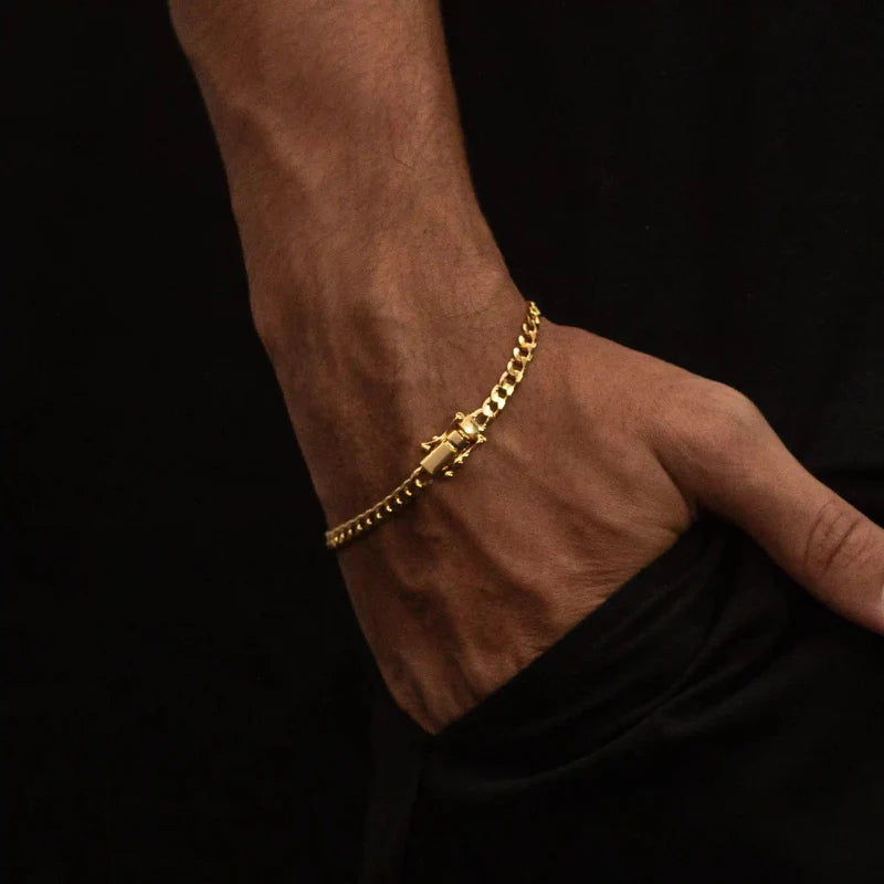 PULSEIRA GRUMET 4MM - BANHADA A OURO 18K