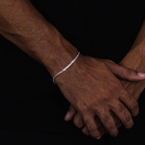 PULSEIRA GRUMET ELO DUPLO 4MM - PRATA 925