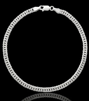 PULSEIRA GRUMET ELO DUPLO 4MM - PRATA 925