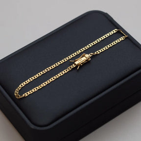 PULSEIRA PIASTRINE 4MM - BANHADA A OURO 18K