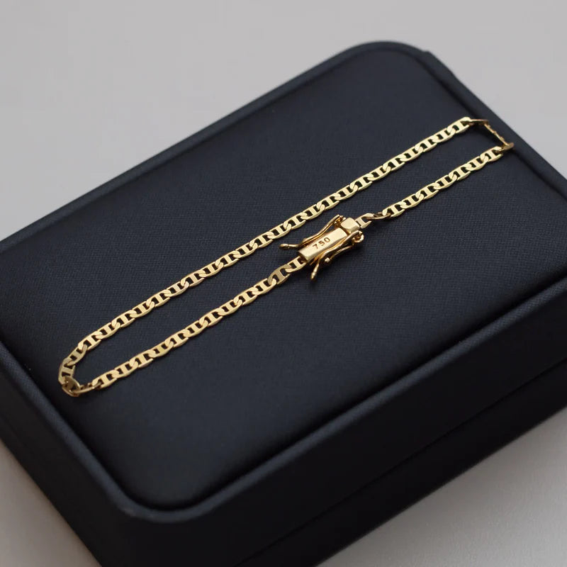 PULSEIRA PIASTRINE 4MM - BANHADA A OURO 18K