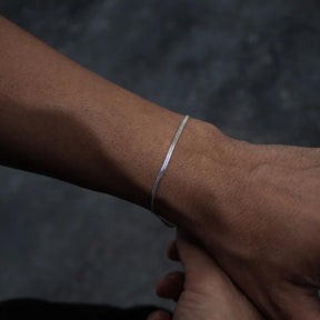 PULSEIRA GRUMET ELO DUPLO 3MM - PRATA 925