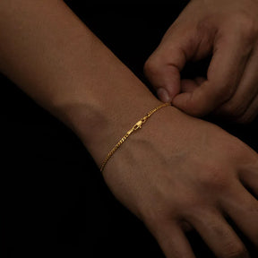 PULSEIRA GRUMET 3MM - BANHADA A OURO 18K