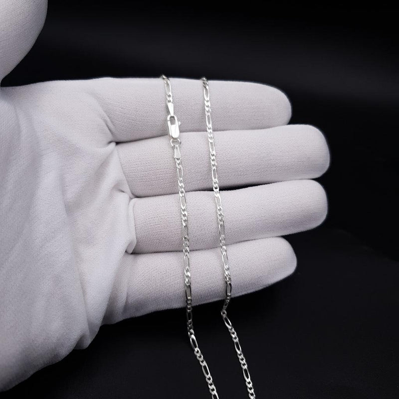 CORRENTE 3X1 FÍGARO 1,5MM - PRATA 925